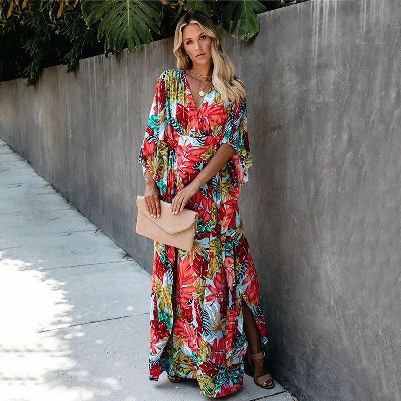 kimono dress wedding guest Isabella Sofia Dress S / nothing beats the feeling Shiny Finish:SAS