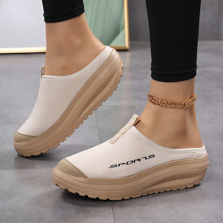 Hannah | Breathable Fabric Elastic Band Slip-On Clogs
