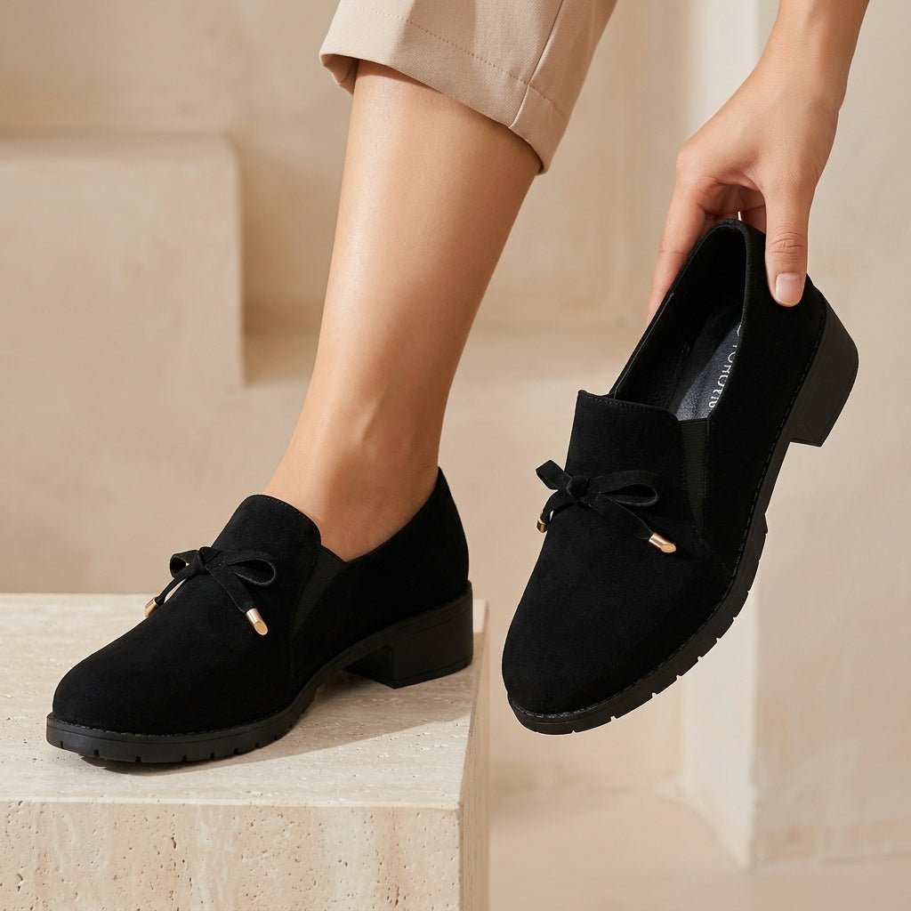 Nadia | Slip-On Loafers – Bow Detail for Effortless Style