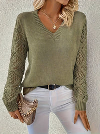 Heike | Feminine Lace Detail Knitted Sweater