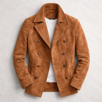 Sebastian | Premium and Sophisticated Double-Breasted Suede Trench Coat