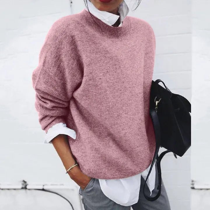 Amelia | Relaxed Cashmere Blend Crew Neck Sweater