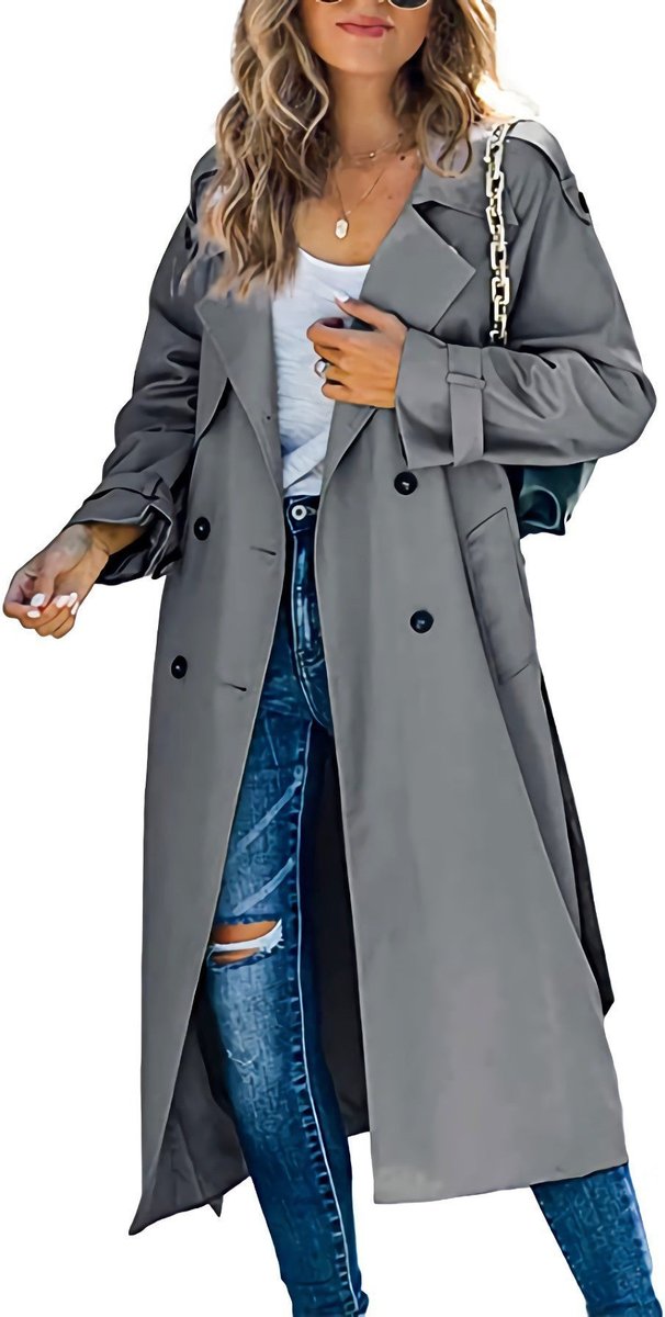 Isabella | Relaxed Double-Breasted Belted Trench Coat