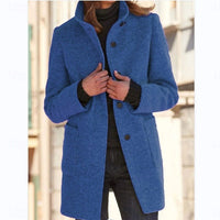 Clara | Elegant and Refined Tailored Stand-Collar Trench Coat