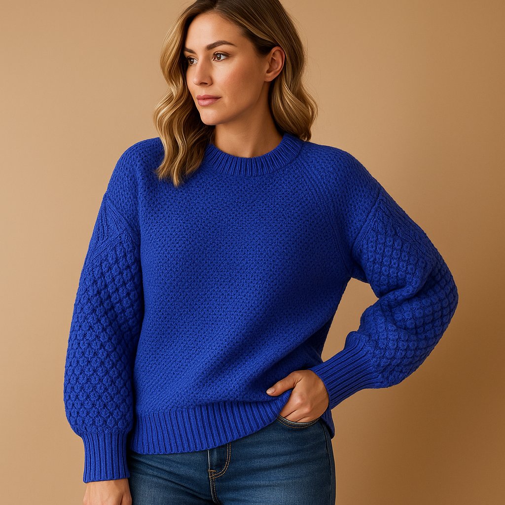 Scarlett | Relaxed Cable-Knit Crew Neck Sweater