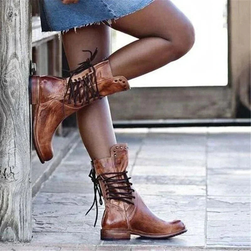Avery | Western-Inspired Lace-Up Ankle Boots With Everyday Comfort