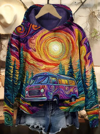 Nora | Retro And Adventurous Travel Graphic Hoodie