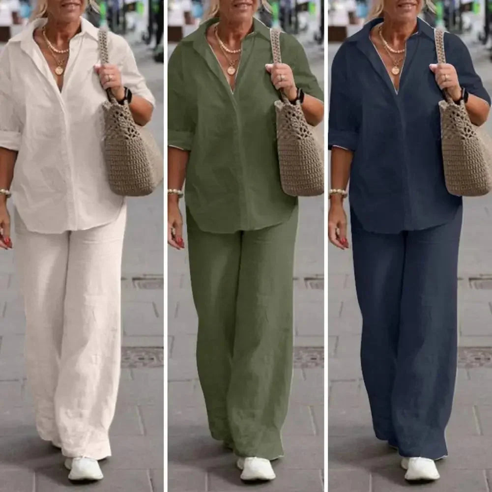 Chloe | Breathable And Luxurious Linen Two Piece Set