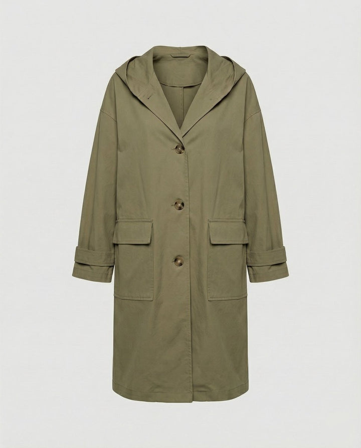 Natalie | Long Hooded Waterproof Trench Coat