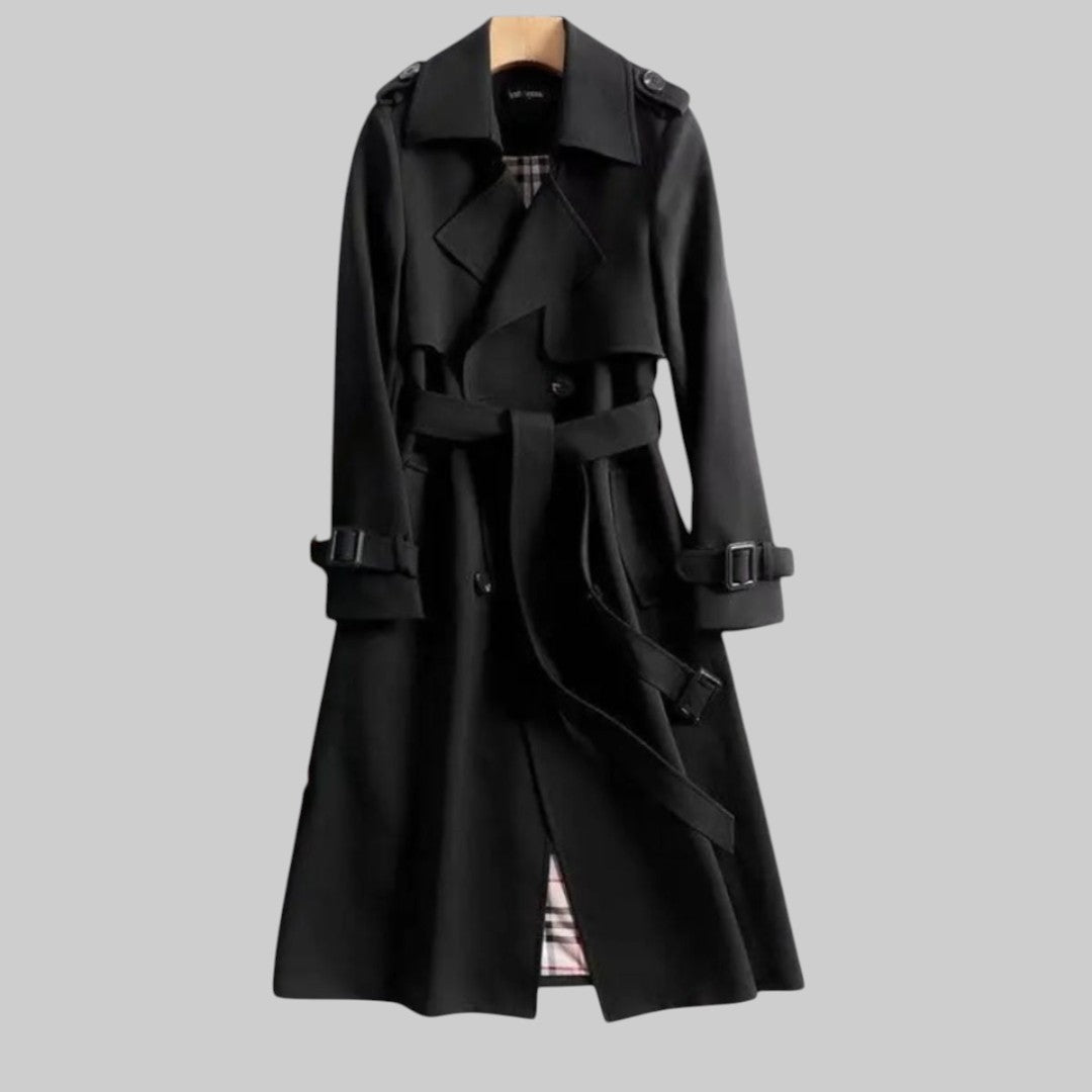 Madison | Elegant Long Belted Trench Coat