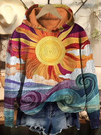 Harper | Vibrant And Relaxed Vintage Sunrise Hoodie