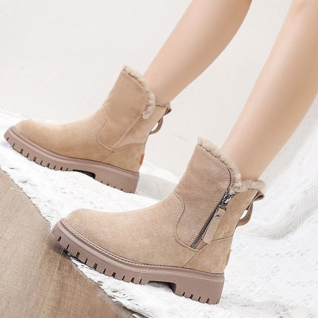 Nina | Comodi stivaletti in suede invernali senza lacci