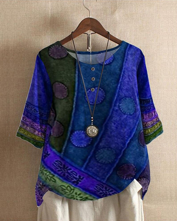 Jessika | Bohemian Cotton Blend Tunic Top