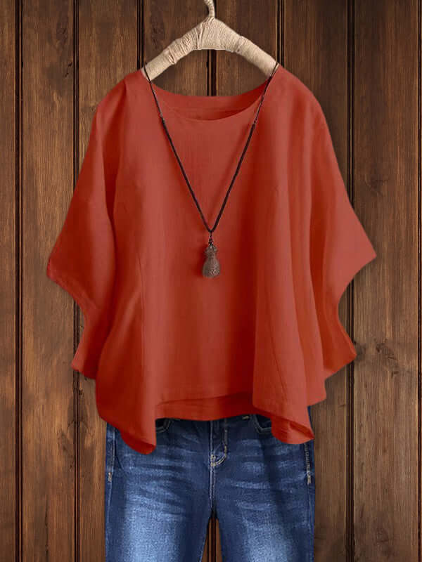 Maya | Casual Dolman Sleeve Round Neck Tunic Top