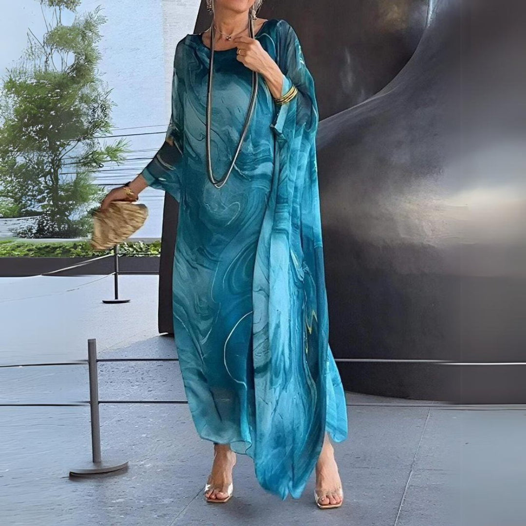 Luna | Oversized Long-Sleeved Flowing Maxi Dress