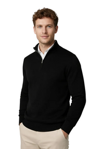 Clark | Modern Half Zip High Neck Knit Sweater