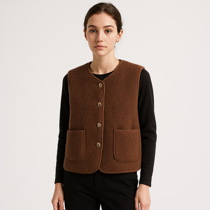 Elena | Cozy And Warm Shearling Effect Vest