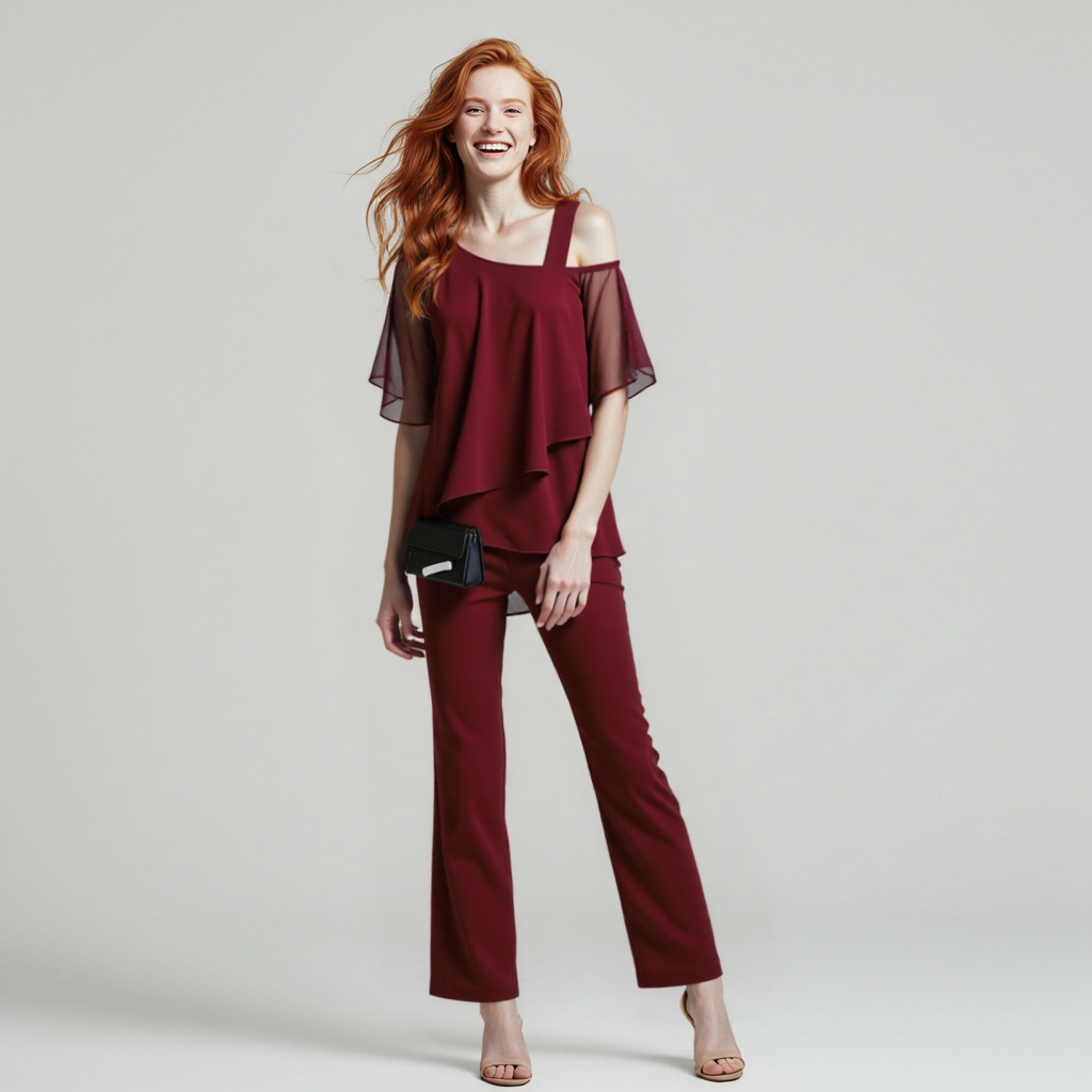 Victoria | Elegant And Stylish Cold Shoulder Two Piece Set