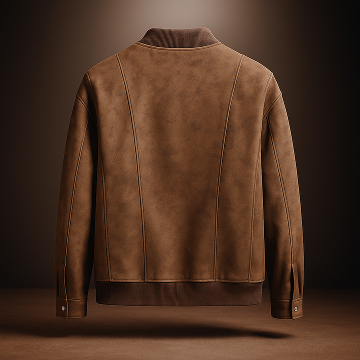 Olyndra | Bomber Jacket – Timeless Vegan Suede Design