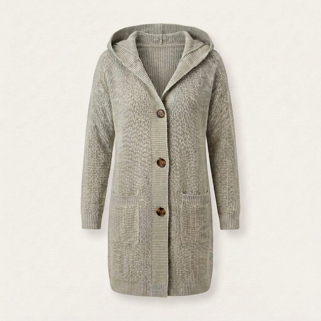 Waverly | Hooded Cardigan – Cozy Wool-Blend Layer for Women