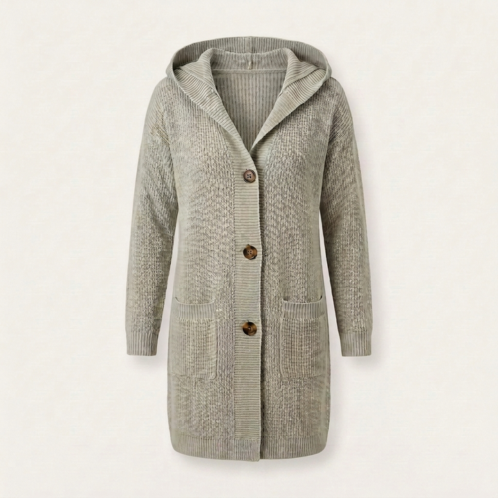 Waverly | Hooded Cardigan – Cozy Wool-Blend Layer for Women