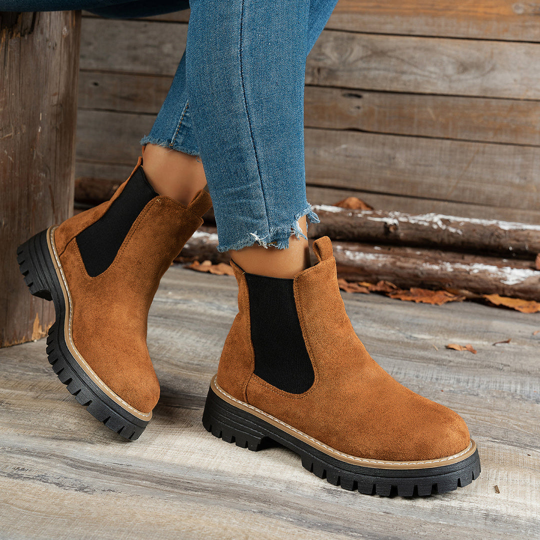 Katherine | Stivaletti alla caviglia Chelsea con plateau, eleganti e moderni
