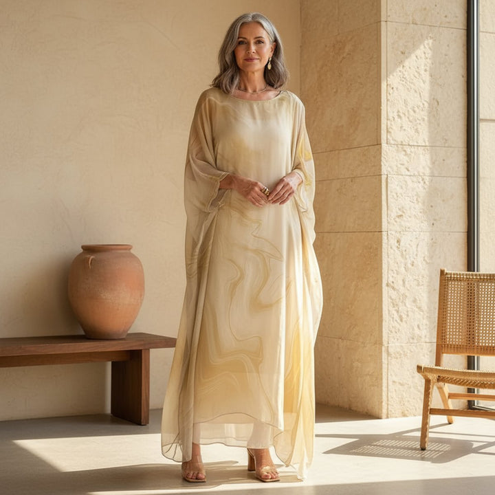 Luna | Oversized Long-Sleeved Flowing Maxi Dress