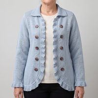 Lillian | Soft and Feminine Ruffle Knit Cardigan