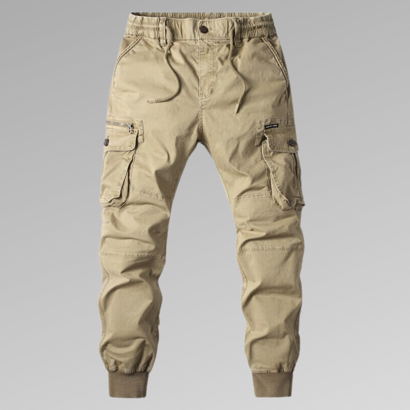 Caleb | Relaxed Fit Jogger Cargo Pants with Ribbed Cuffs