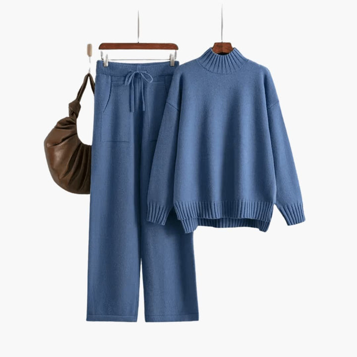Vista | Turtleneck Jumper Set – Relaxed Fit with Wide-Leg Trousers