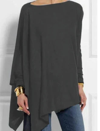 Antje | Soft Asymmetric Hem Tunic Top