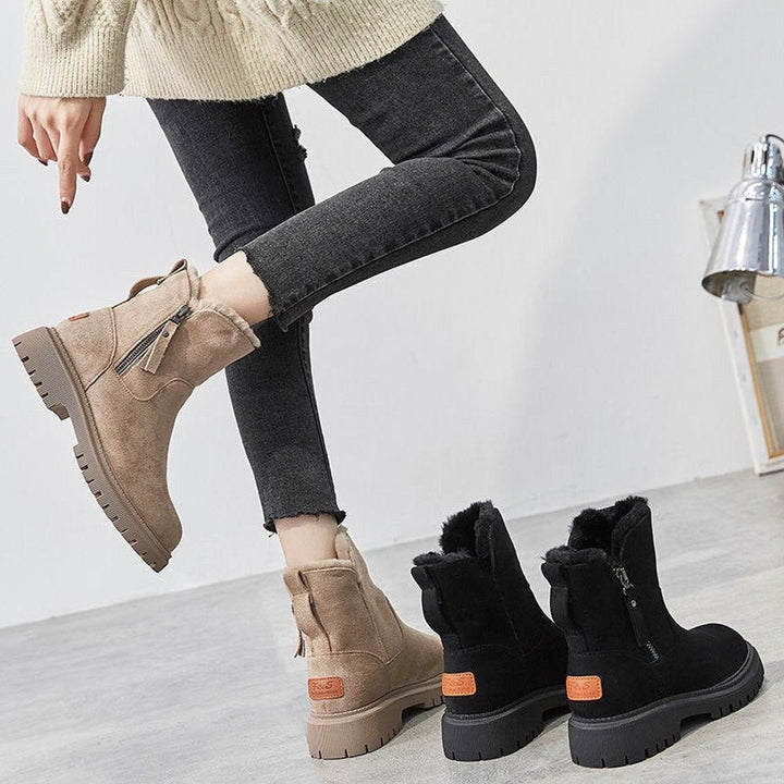 Nina | Comodi stivaletti in suede invernali senza lacci