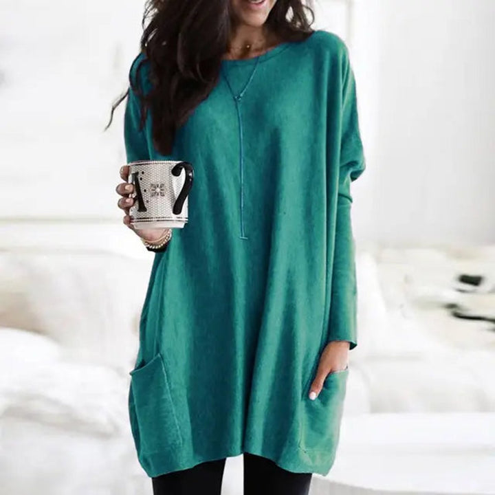 Evelyn | Cozy And Stylish Oversized Pocket Tunic Sweater