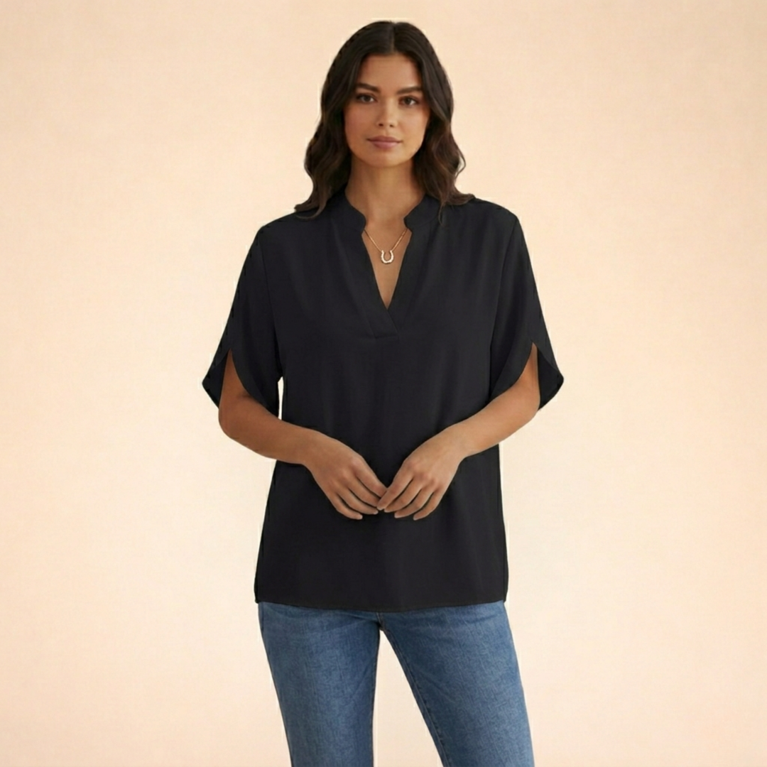 Laura | Elegant & Comfortable V-Neck Blouse