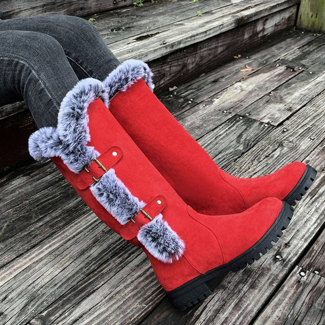 Jennifer | Cozy Fur-Trimmed Knee High Boots for Winter