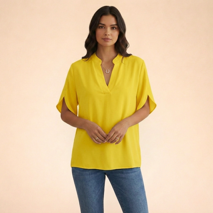 Laura | Elegant & Comfortable V-Neck Blouse