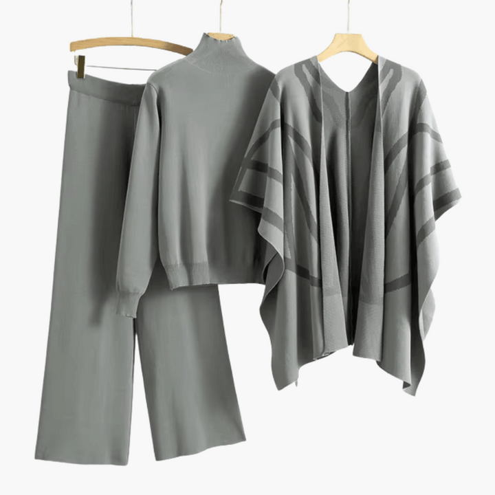 Knitera | Knitwear Set – Relaxed Cardigan and Wide-Leg Trousers for Women