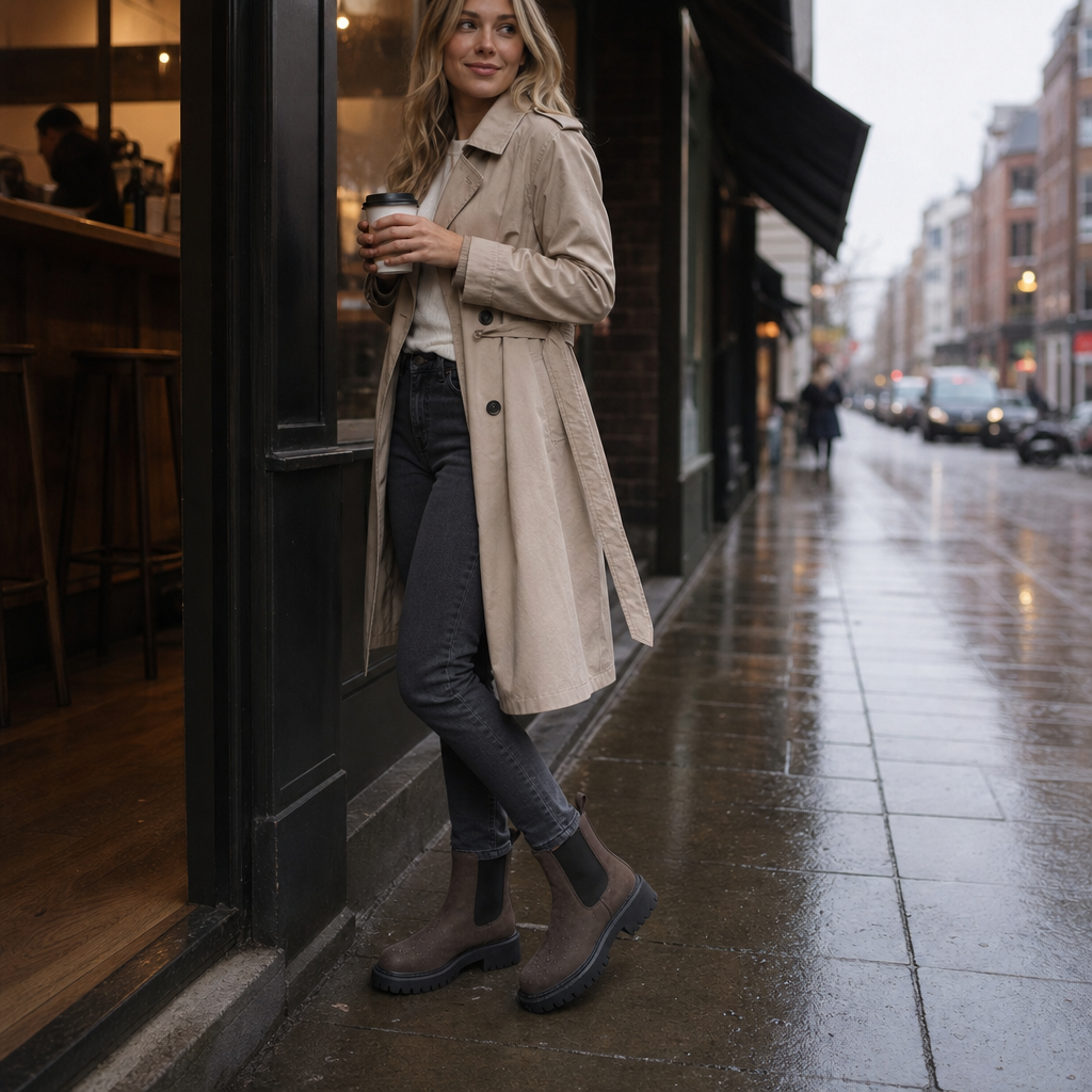 Traqora | Chelsea Boots – Wide-Fit Stretch-Panel Style