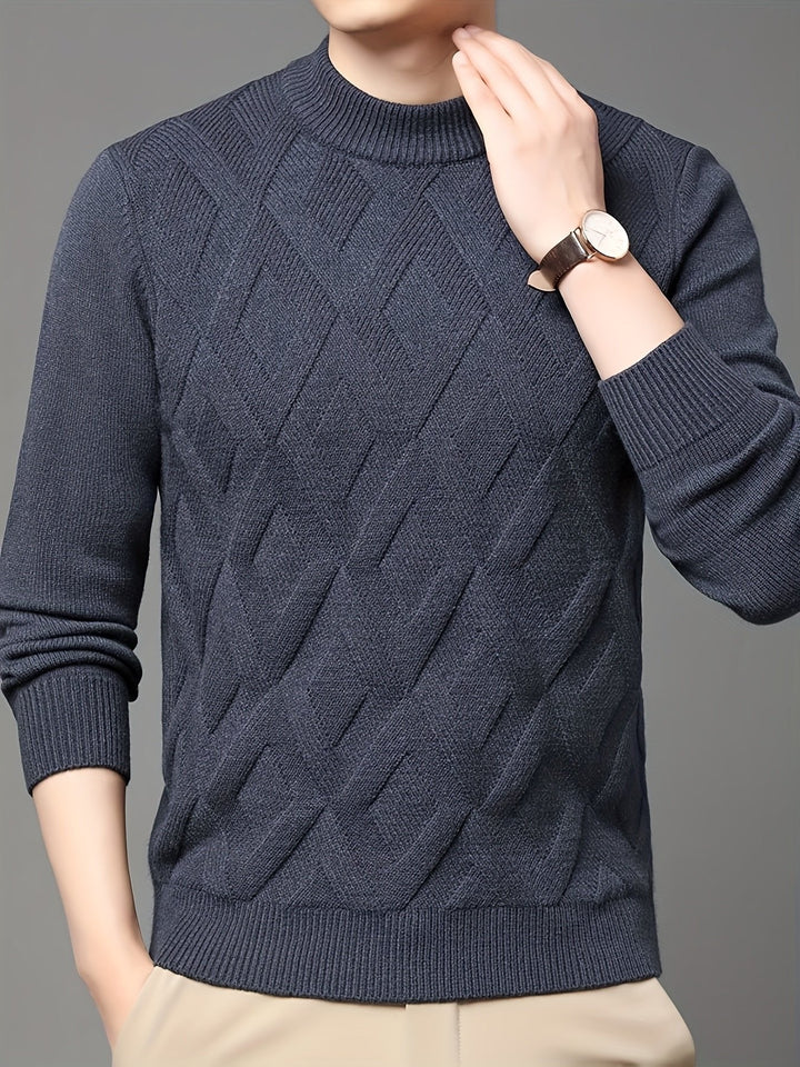 Elysian | Textured Mock-Neck Sweater for Effortless Style