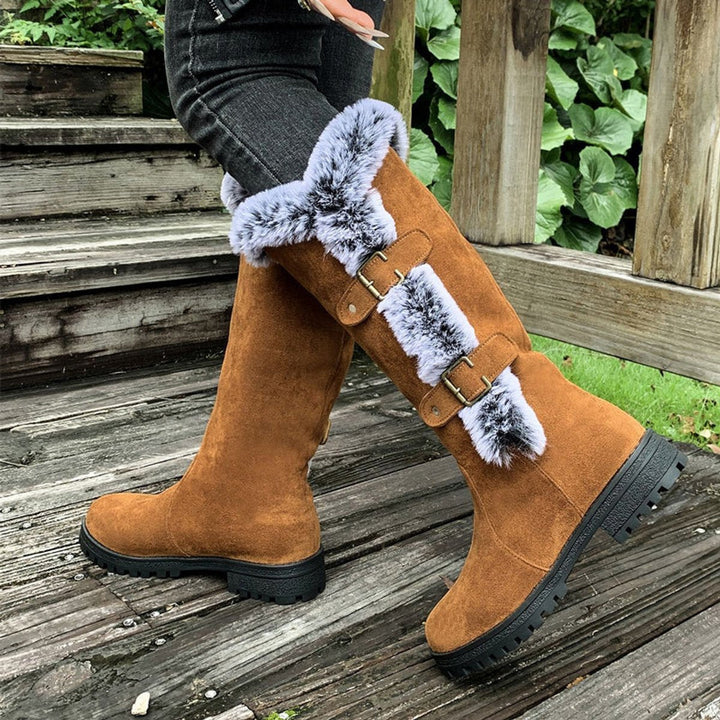 Jennifer | Cozy Fur-Trimmed Knee High Boots for Winter