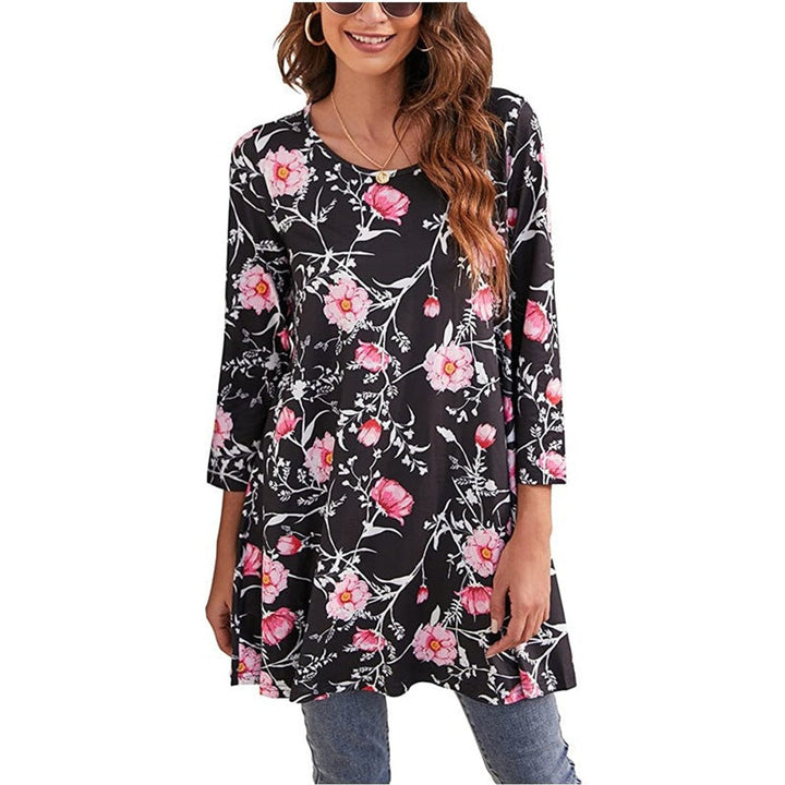 Victoria | Vibrant Geometric Mandala Print A-Line Tunic Top