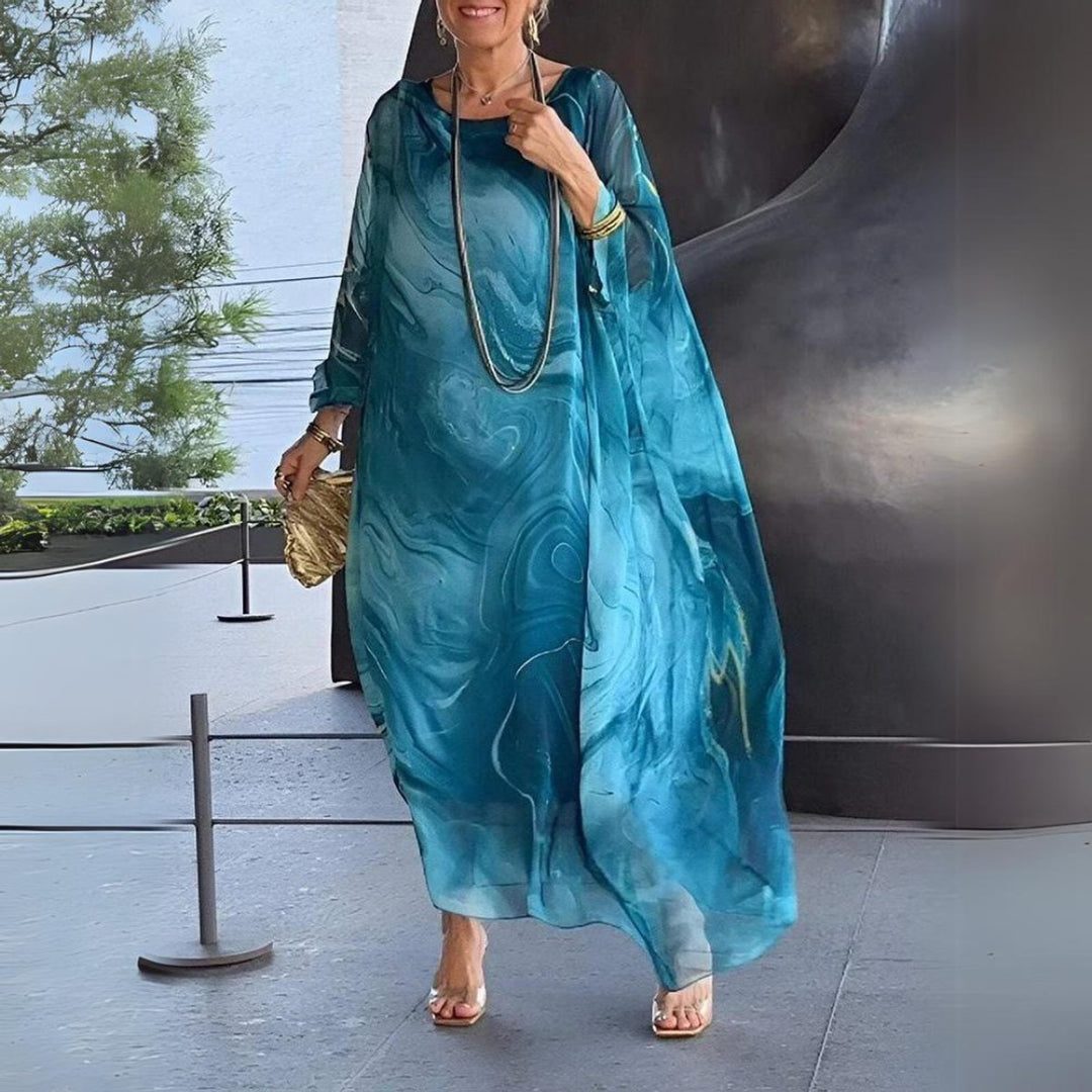 Luna | Oversized Long-Sleeved Flowing Maxi Dress