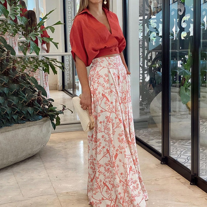 Giselle | Elegant Floral Design Two Piece Set