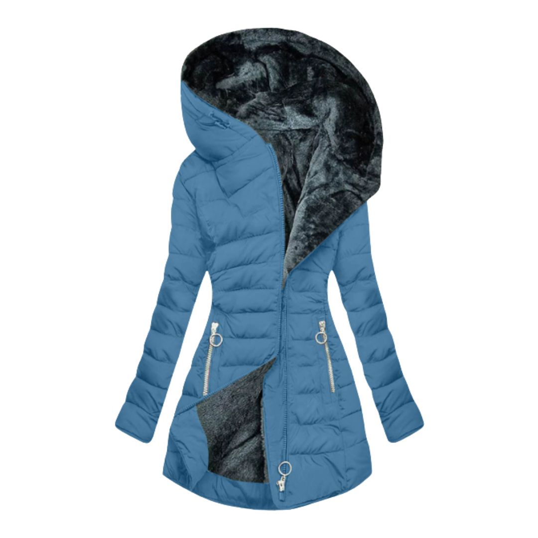 Nora | Long Waterproof Hooded Winter Jacket