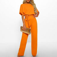 Nora | Relaxed And Versatile Short-Sleeve Belted Jumpsuit