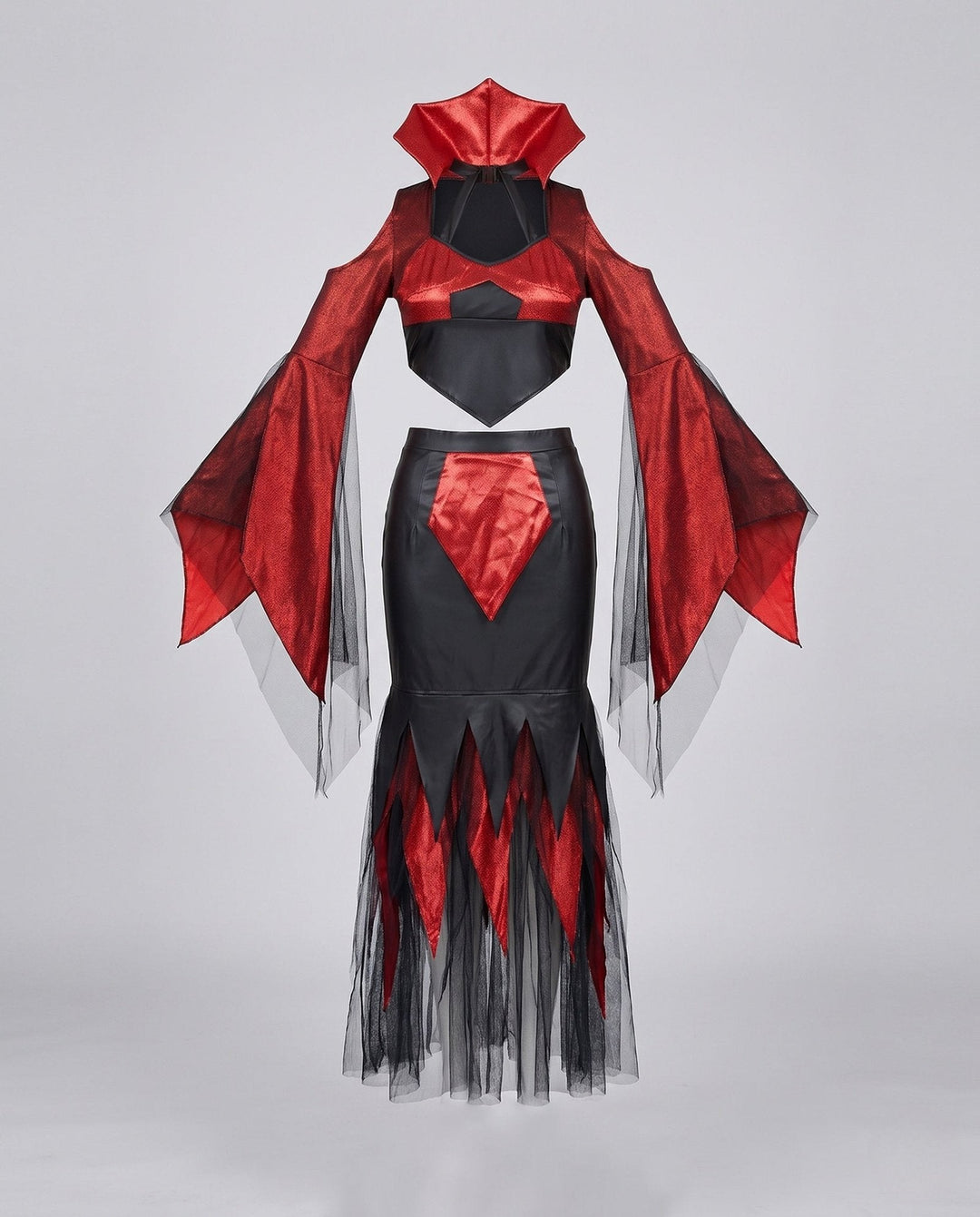 Drune | Devil Costume – Stylish Tulle Skirt with Voluminous Sleeves for Women