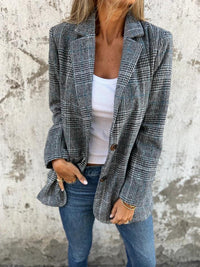 Gemma | Classic Cotton Checked Casual Blazer