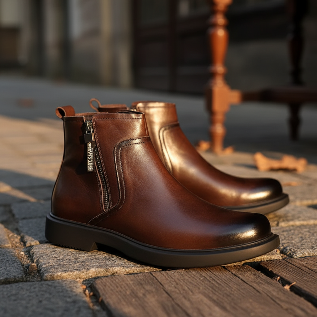 BLACKRIDGE | Chelsea Boots – Durable Cow Leather with Easy Side-Zip