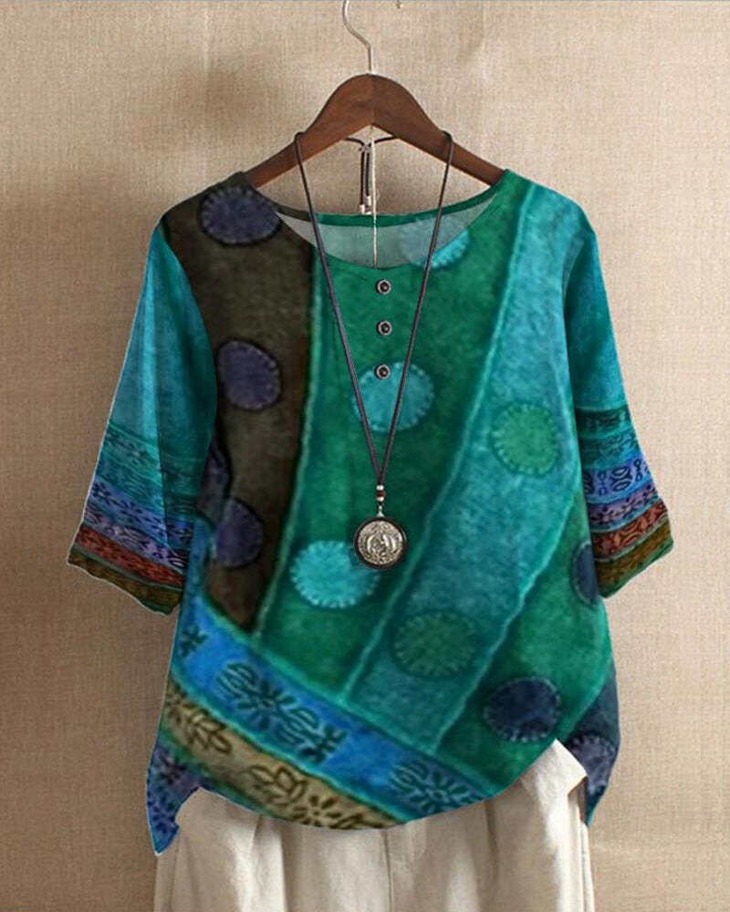Jessika | Bohemian Cotton Blend Tunic Top