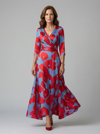 Elise | Comfortable and Flowing Wrap Midi Dress